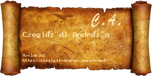 Czeglédi András névjegykártya